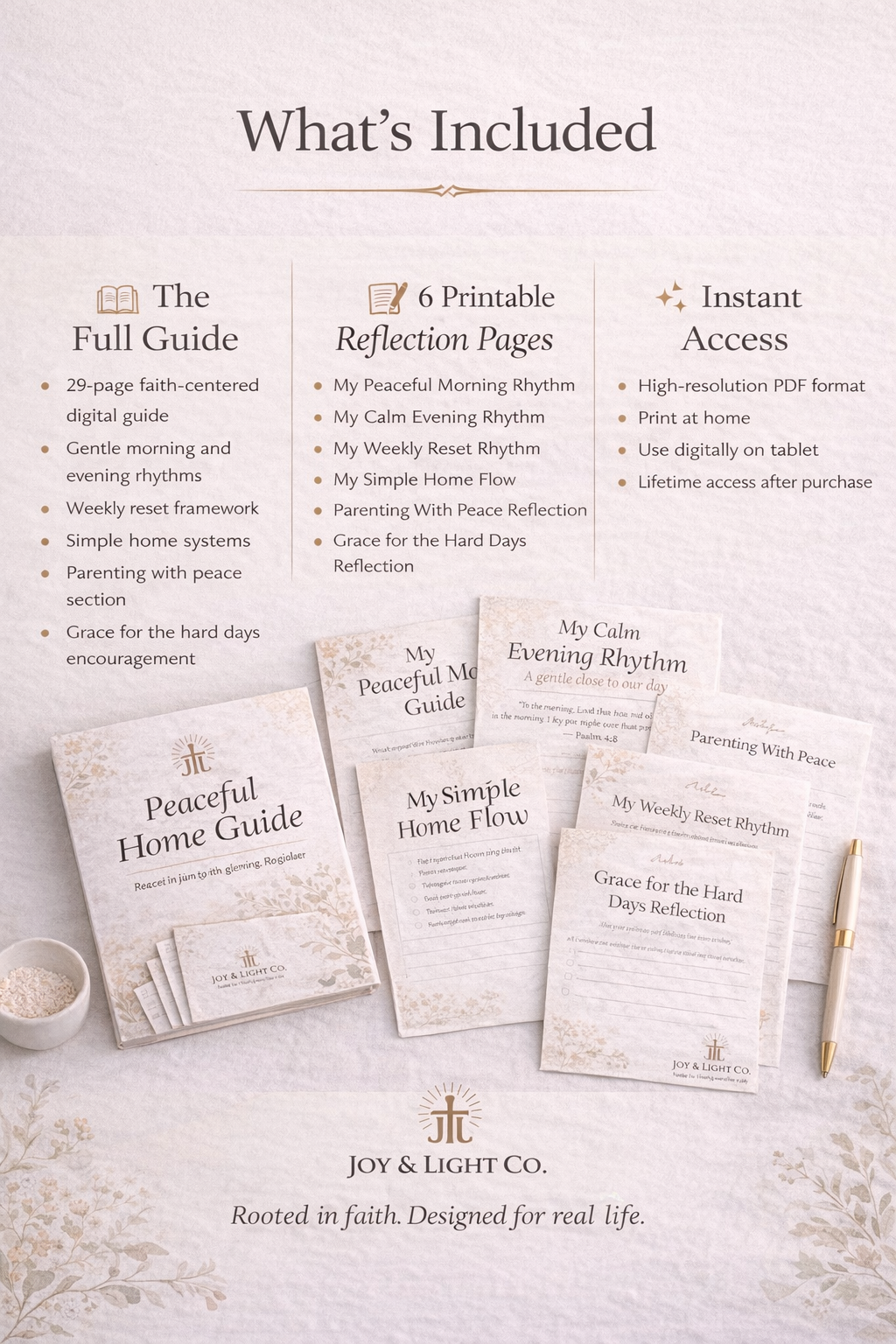 The Peaceful Home Starter Guide (Faith-Based Printable for Moms)